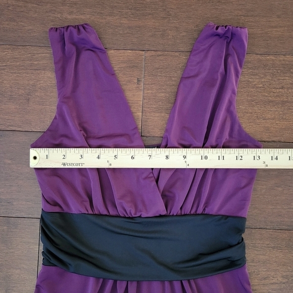Star Vixen Purple Fit & Flare Sleeveless Y2K Empire Waist Dress Women's Size S - Picture 6 of 8